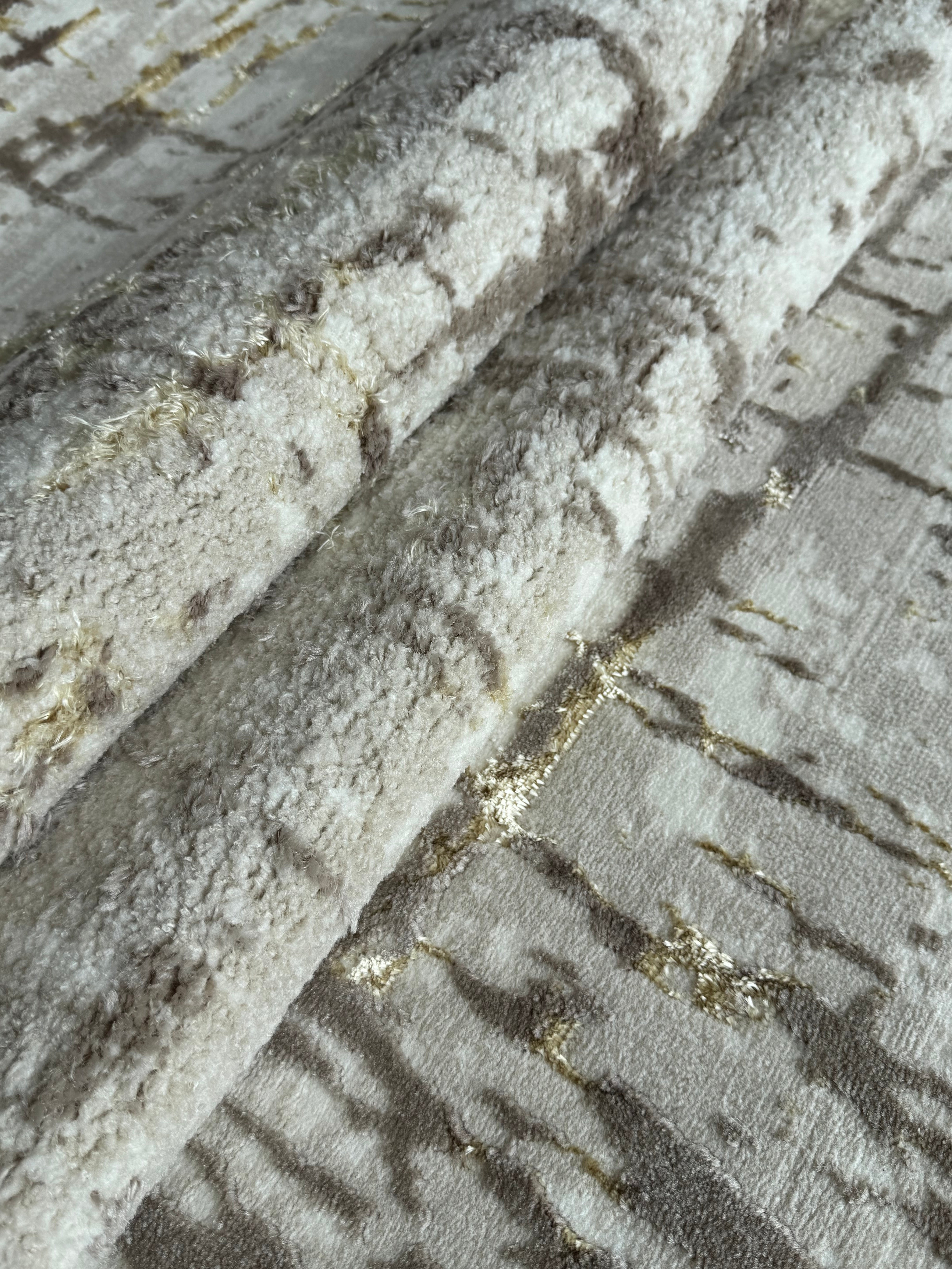 Alfombra Premium Importada de Turquía / Gamma 0336A / L.Beige - Bone - Gold