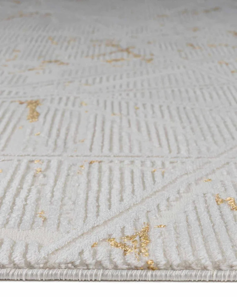 Alfombra Premium Importada de Turquía / Gamma 0684 / Bone-Gold