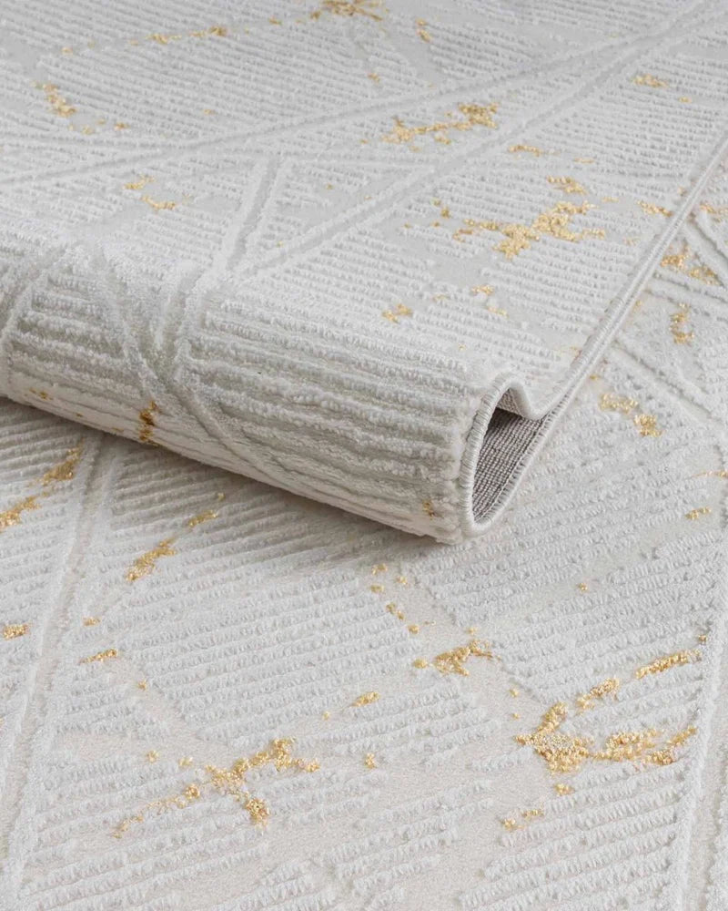 Alfombra Premium Importada de Turquía / Gamma 0684 / Bone-Gold