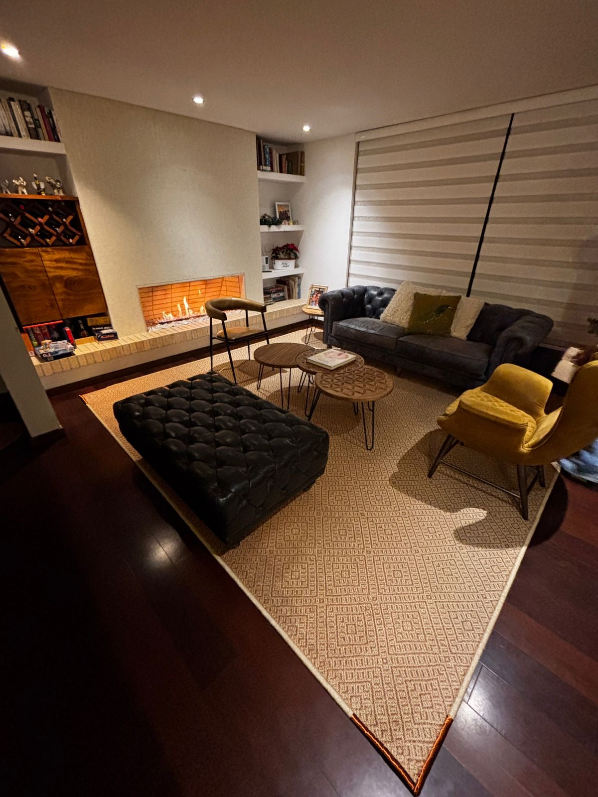 Tapete Tejido Milano en Fique y Cobre / F26