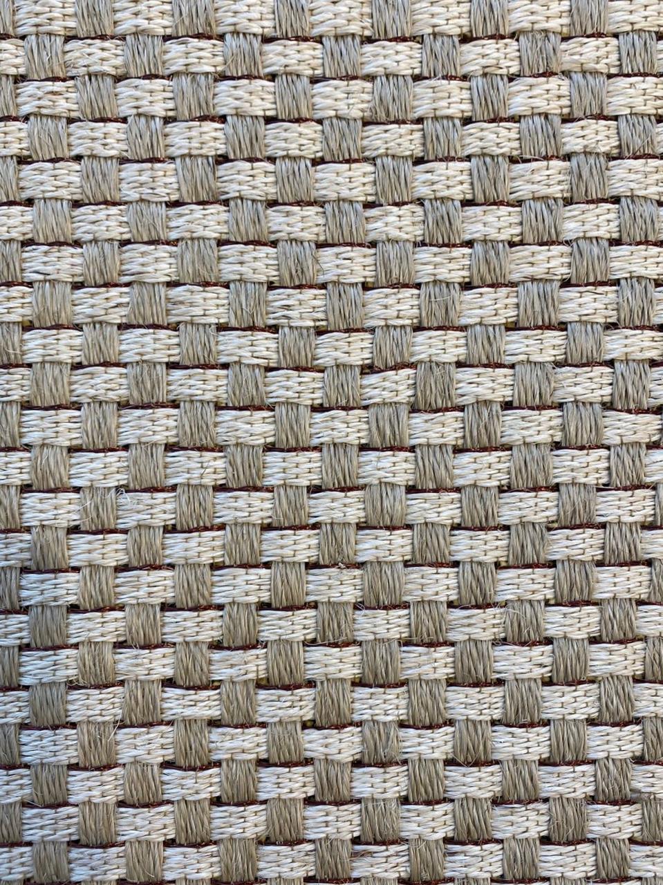 Tapete Tejido Canasto en Dos tonos de Fique y Cobre Uva / F29