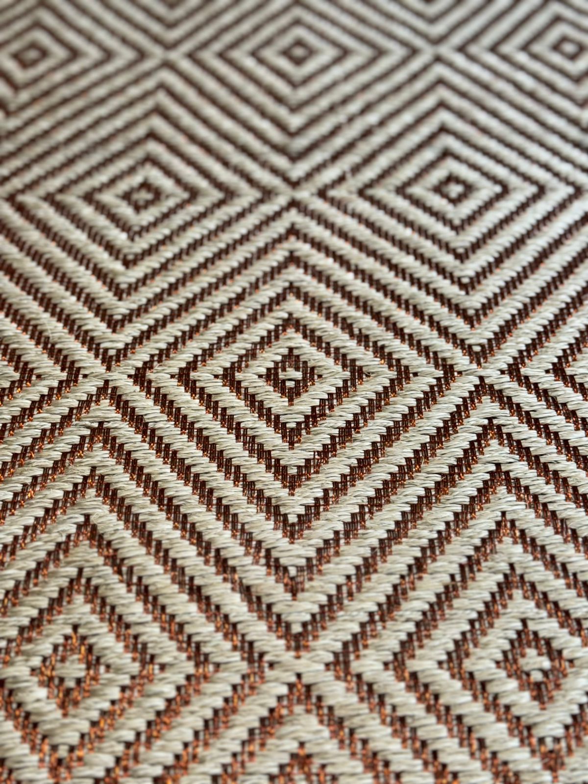 Tapete Tejido Maya en Fique y Cobre / F46