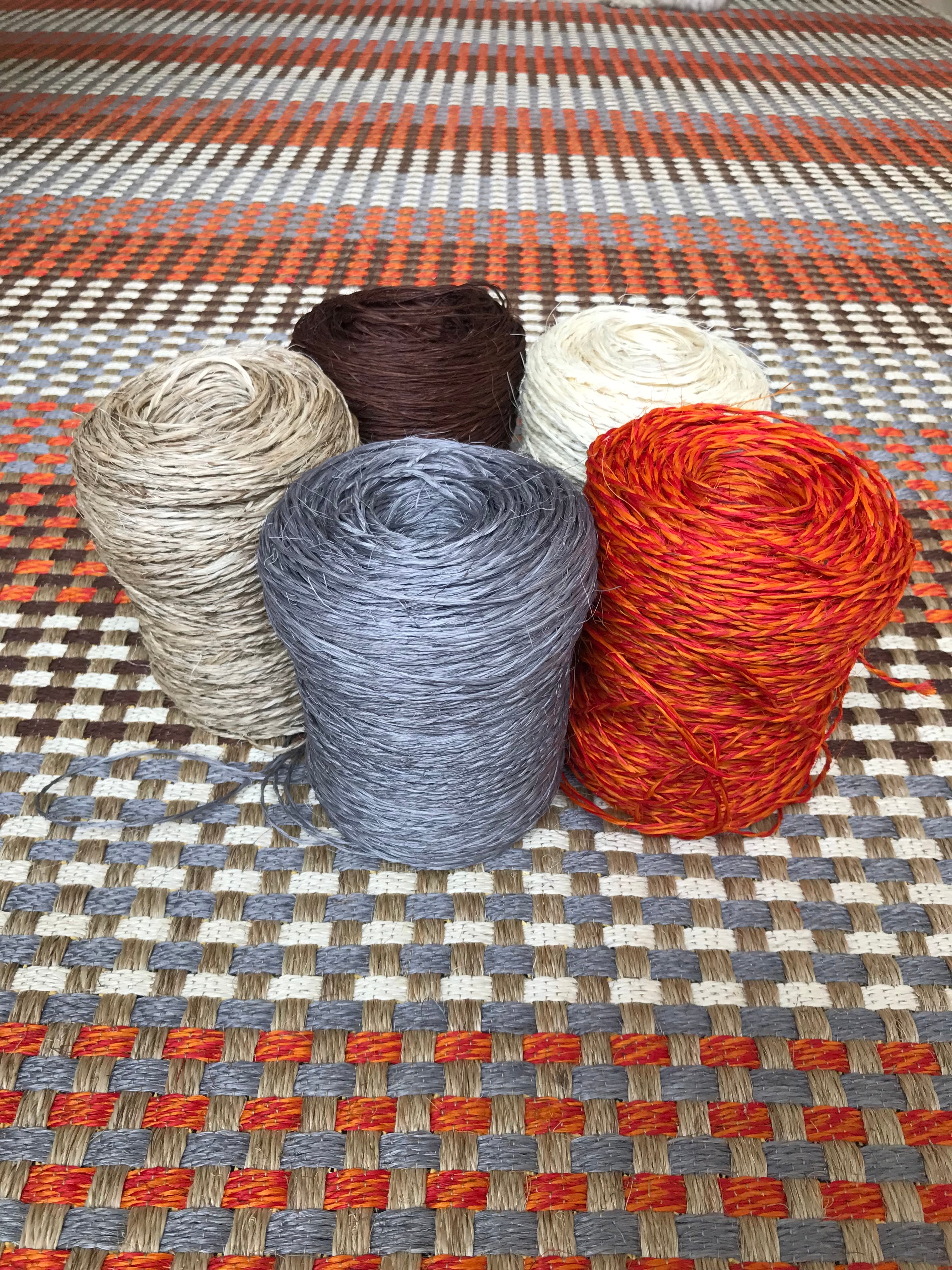 Tapete Tejido Canasto Multicolor en Fique / F28