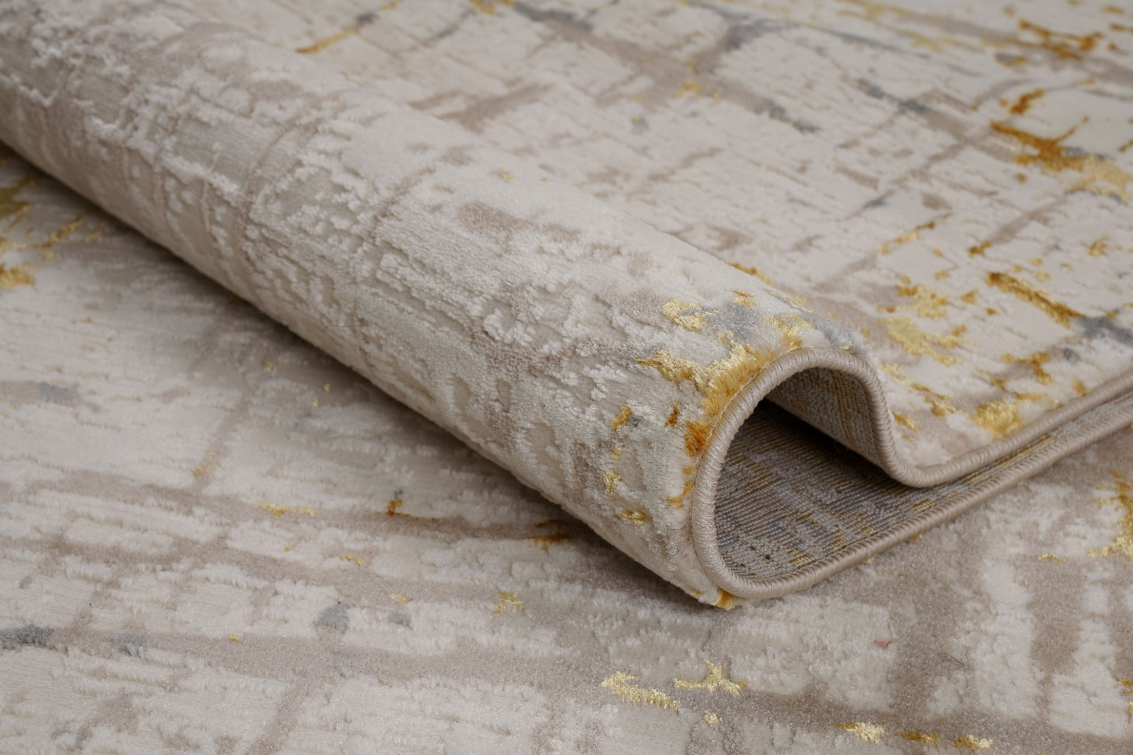 Alfombra Premium Importada de Turquía / Gamma 0336A / L.Beige - Bone - Gold
