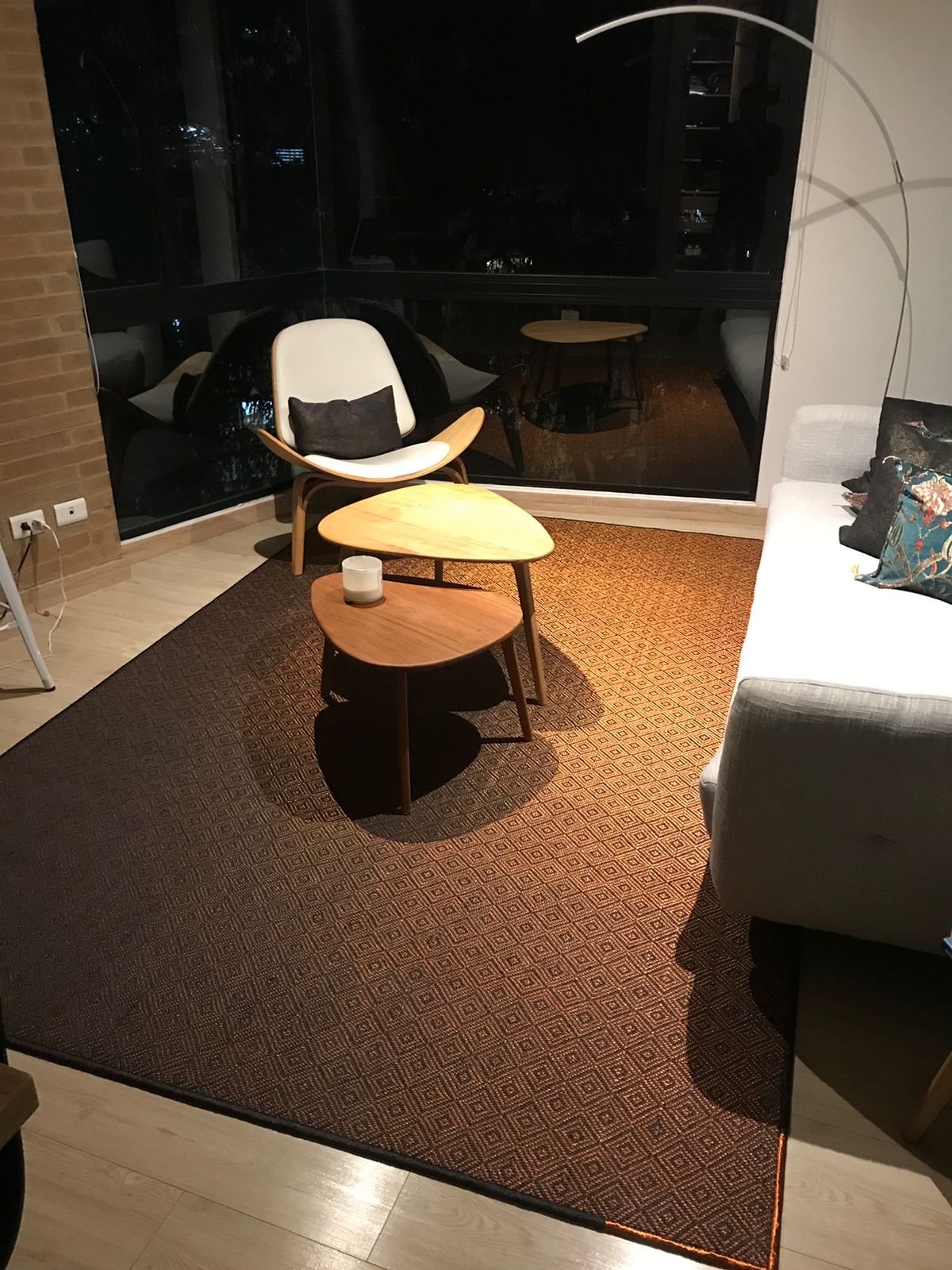 Tapete Tejido Romboidal en Fique con Cobre / F20