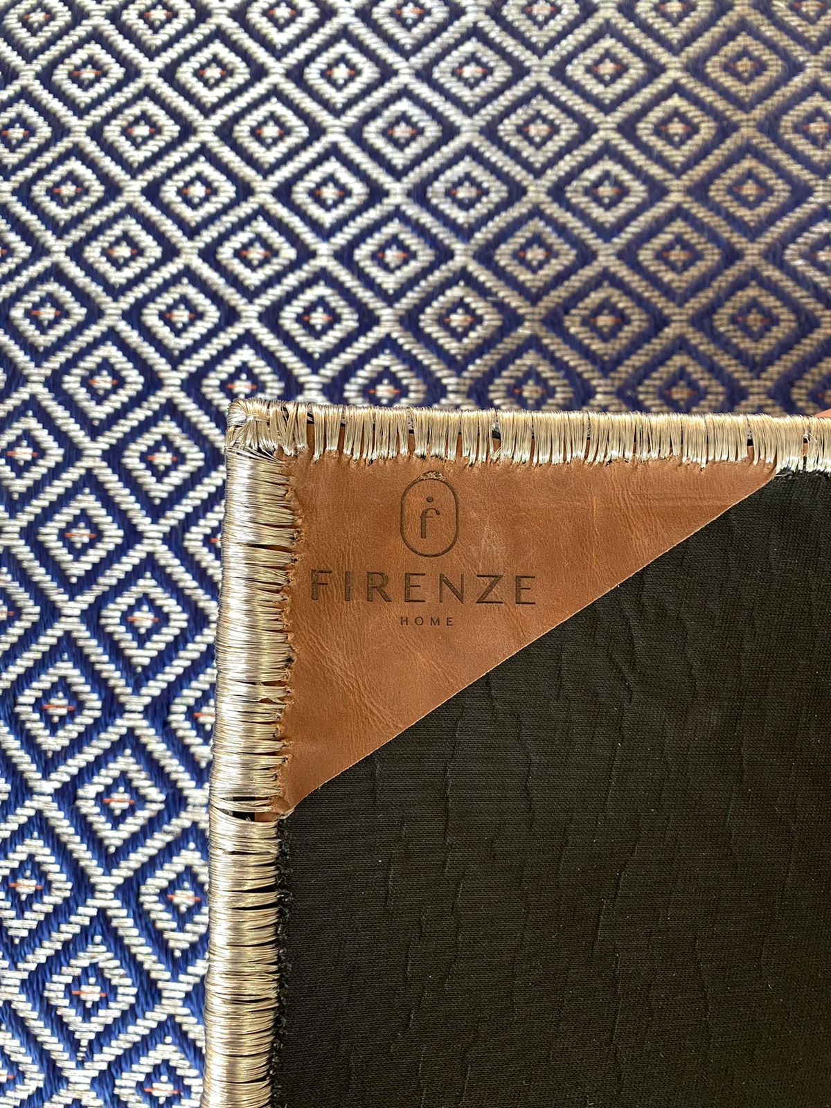 Tapete Tejido Romboidal en Fique  con Cobre y Estaño / F14