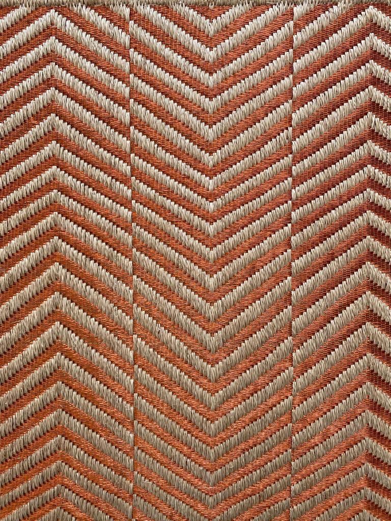 Tapete Tejido Espina de Pescado en Fique y Cobre / F9