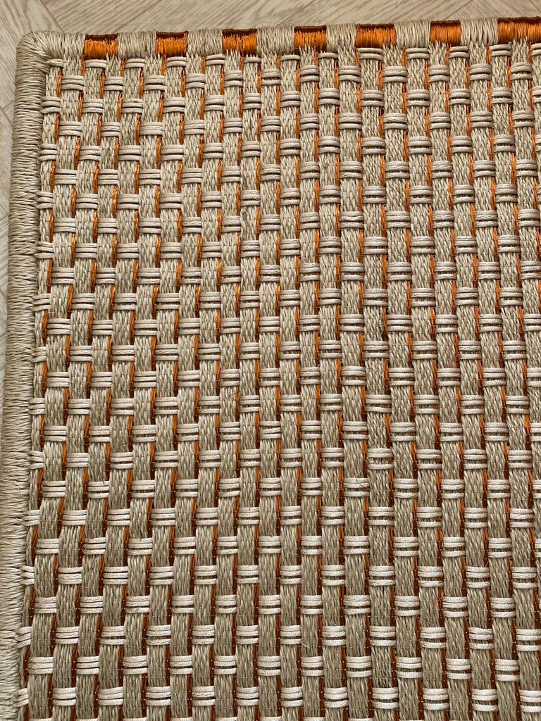 Tapete Tejido Paz en Fique, Seda Y Cobre / Borde 1A1 / F1